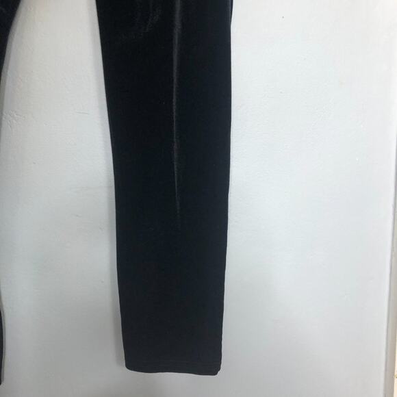 Armani Exchange AX Paris Curve Black Velvet Skinny Pants Elastic Waist Lounge 24 - Picture 3 of 5